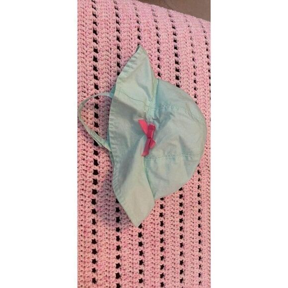 carter's mint baby girls sundress 3M pink flamingos + diaper cover + hat; summer - Picture 3 of 3